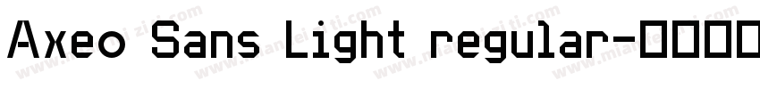 Axeo Sans Light regular字体转换